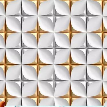 Imagem de Papel de Parede Efeito Gesso 3D Geométrico Lavável Adesivo Autocolante À Prova D'Água Impermeável (QUERO 10M (2 ROLOS DE 5M),GEOMÉ ELEGA DOU)