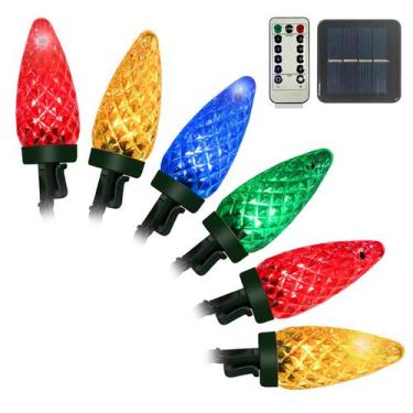 Imagem de Luzes solares de Natal Anycosy 40FT 120 LEDs C6 com temporizador