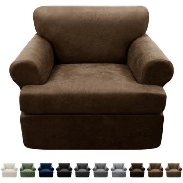 Imagem de Capa de poltrona Pfrstuv Leather Look T Cushion marrom escuro