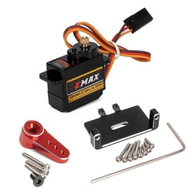 Imagem de ES08MA II 12g Mini Metal Gear Analog Servo Shockproof Stable Machine Compatible for RC Model (Red Set)