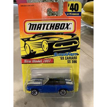 Imagem de matchbox novo modelo 1997 azul 69 camaro ss 396 conversível 40