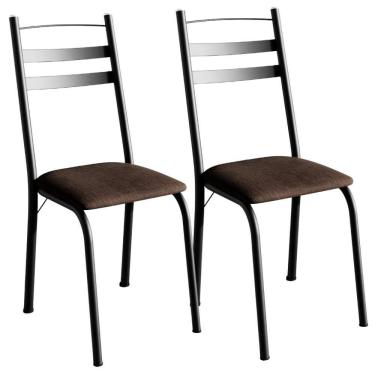 Imagem de Kit 2 Cadeiras Tubu America 061 Preto