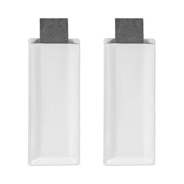 Imagem de 2 Pedras de Afiar para Patins, 10x2,5x0,6cm Grão Fino Pedra Manual Patins de Hóquei no Gelo com Estojo em PU Ferramenta Manutenção Profissional para Afiar Lâminas