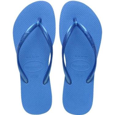 Imagem de Chinelo Havaianas Feminino SLIM 37/38 Azul Brilhante (PAR)