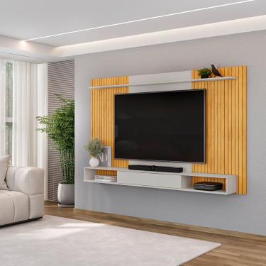 Imagem de Painel Ripado Para Tv Até 70 Polegadas Leo Cedro/bali - Dj Móveis