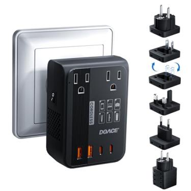 Imagem de DOACE Conversor De 350 W 220 V Para 110 Viagens Pela Europa, Voltagem Sem Fio Eua Uso Na Maioria Dos Dispositivos Viagem No Exterior - Alisador Cabelo, Modelador, Barbeador, Escova Dentes, Laptop, C
