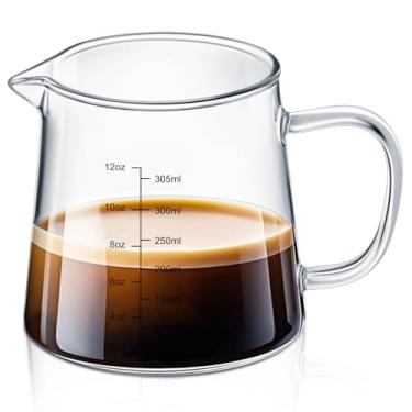 Imagem de Honeydak 1 pacote com 350 ml, copos medidores de café, jarra de café expresso, vidro resistente ao calor, copo medidor de café, jarra de espuma de leite, copos de café expresso, recipiente de creme