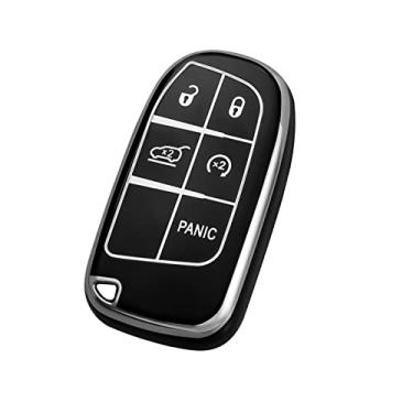 Imagem de Capa para chave de controle remoto de carro para Jeep Grand Cherokee Renegade Chrysler 300 Dodge RAM Challenger Journey Acessórios de carro