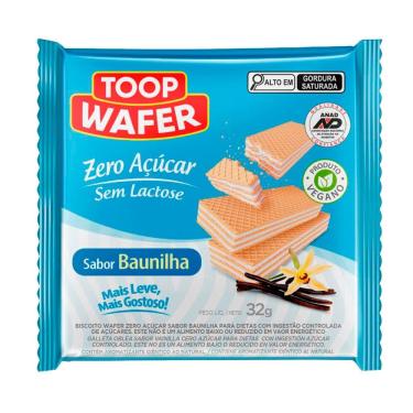 Imagem de Biscoito Toop Wafer Zero Açúcar Sabor Baunilha 32g