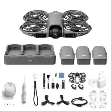 Imagem de DJI Neo 2 Fly More Combo com acessórios, drone 4K para iniciantes, descolagem na palma, controlo por gestos, 3 baterias, estação de carregamento, tomada UE e kit de limpeza