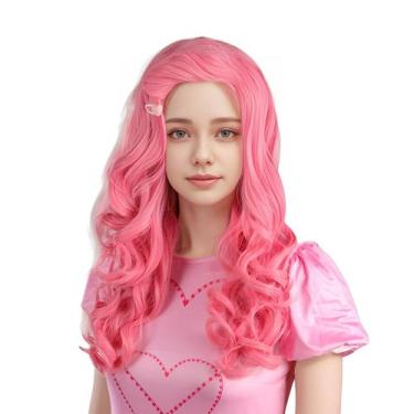 Imagem de Perucas de fantasia de Halloween para mulheres MUPUL Pink Curly