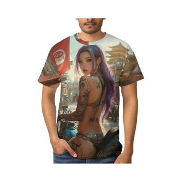 Imagem de Camiseta Slim Fit Com Estampa De Personagem De Animação Redhead Tecido