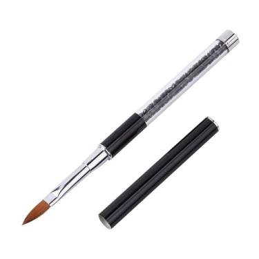 Imagem de Yinhing Conjunto de Pincéis para Arte Em Unhas, Profissional, Durável, Cabelo de Nylon, 5 Unidades, Caneta de Pintura Em Gel Acrílico UV para Design de (caneta de cristal diamante negro)