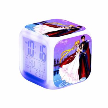 Imagem de Despertador digital LED Sailors Moons Square 8x8x8cm