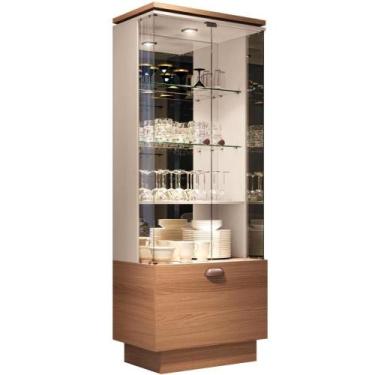 Imagem de Cristaleira Nicho Adega Led B01 Nature Off White - LYAM DECOR