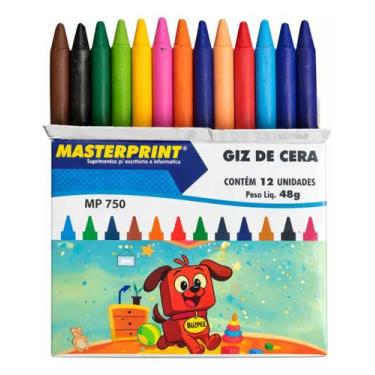 Imagem de Giz de cera-12 cores-48g-mp750 kit com 3cx - CORTIARTE
