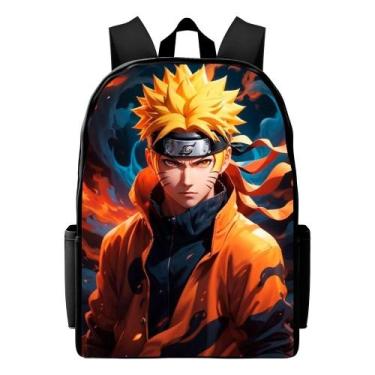 Imagem de Mochila Naruto Bolsa Anime Juvenil Uzumaki Volta as Aulas Escola Viage