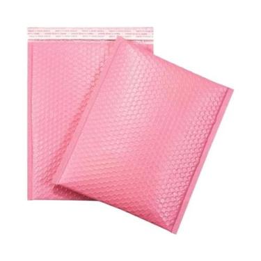 Imagem de Saco Bolha Impermeável Perolado Rosa 10un. Envelope De Embalagem Para 
