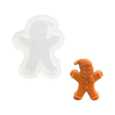Imagem de Molde De Silicone 3D Homem Biscoito De Gengibre Sorriso Para Velas DIY