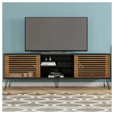 Imagem de Rack Bancada Para TV Até 72 Polegadas Frizz Preto Caemmun