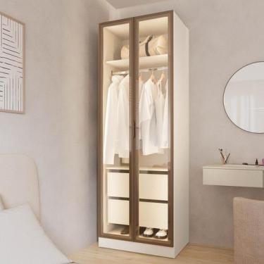 Imagem de Guarda Roupa Modulado 100% Mdf 2 Portas Reflecta Orion Cabecasa Madeir