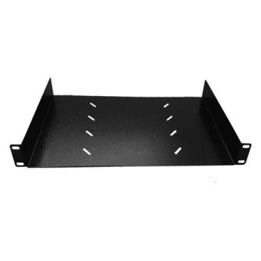Imagem de Bandeja Fixa Ventilada para Rack 19 1U X 600 mm em Aço com Trilho Tele