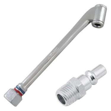 Imagem de Bico para encher pneus schweers+conector macho 1/4
