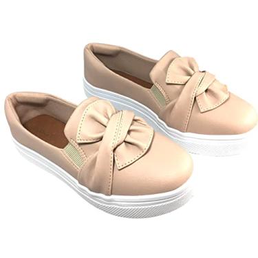 Imagem de Tênis Plataforma Solado Alto Laço Mermaids Queen Lama Nude (39)