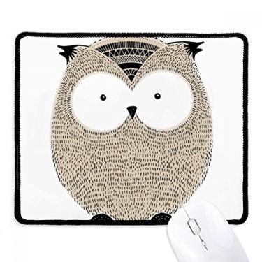 Imagem de Mousepad de coruja gordinha, borda costurada, tapete de borracha para jogos
