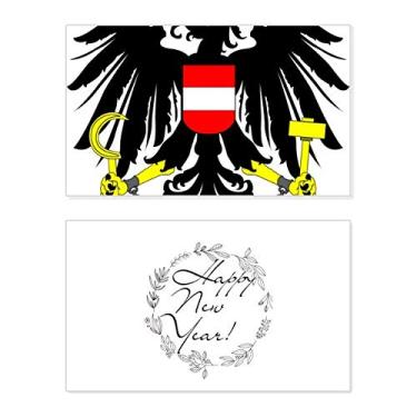 Imagem de Emblema nacional da Áustria, festival de ano novo, cartão de felicitações, mensagem de abençoamento presente