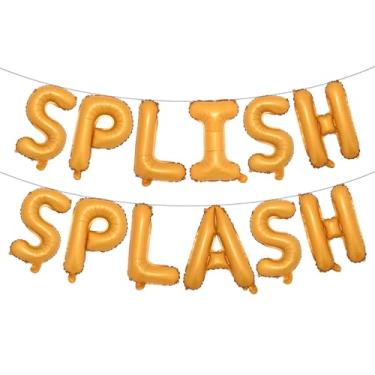 Imagem de Splish Splash Birthday Decoration Boy Splish Splash Birthday Bash Party Supplies Splish Splash Birthday Balloons Pool Birthday Party Decoration Balloons (SPLISH SPLASH Orange)