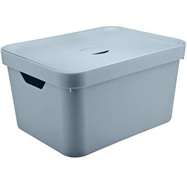 Imagem de Ou, CC650AZGF, Caixa Organizadora 32L Organizador de Brinquedos Tampa Cube, cor Azul Glacial, Polipropileno