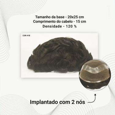 Imagem de Protese Capilar Hibrida Masculina Hollywood (20X25)