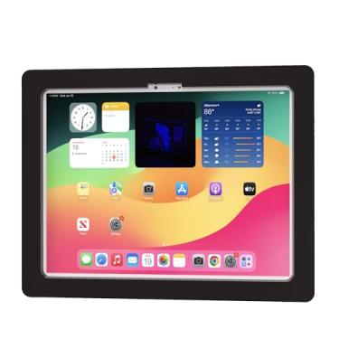 Imagem de TABcare Gabinete VESA de acrílico antirroubo para Apple iPad Pro 33.0 cm 2024 com kit de montagem de parede gratuito e cabo USB C de ângulo de 90 graus (iPad Pro 13 polegadas 2024, preto)