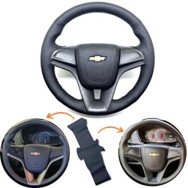 Imagem de Capa Couro Volante Borracha Chevrolet Spin Ls 2018 2019 2020 2021 2022
