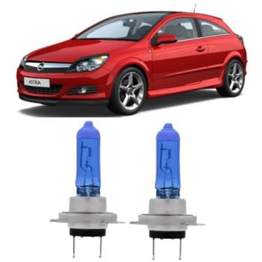 Imagem de Par Lâmpada Super Branca automotiva H7 12V 55W 8500K Astra 2003 Até 20