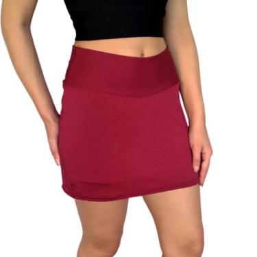 Imagem de Mini Saia Feminina Justa Praia Cós Lisa Suplex Pp Ao Plus Size - Serda
