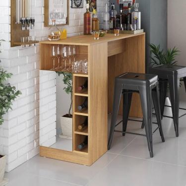 Imagem de Bar Bancada com Adega 1 Porta e Espelho Multimóveis MP1090