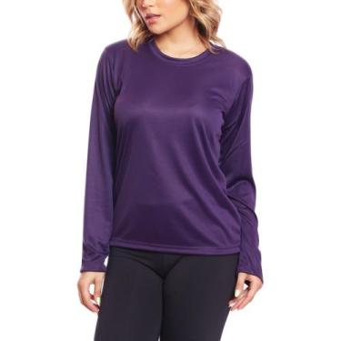 Imagem de Camiseta Feminina Proteção Solar Manga Longa Adulto Dry Fit - Brás e C