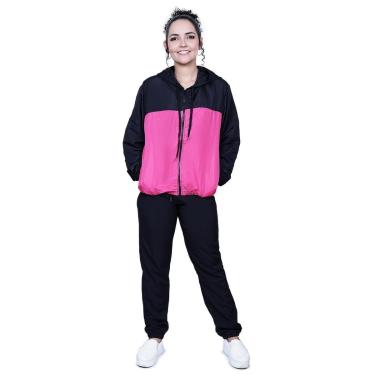 Imagem de Corta Vento Feminino Com Calça Tactel Leve Casual Inverno Motoqueira-Feminino
