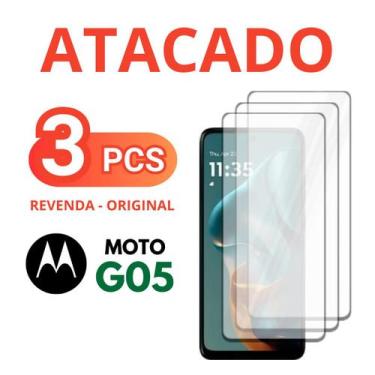 Imagem de Kit 3 Películas De Vidro 3D Compatível Para Motorola Moto G05 - DB