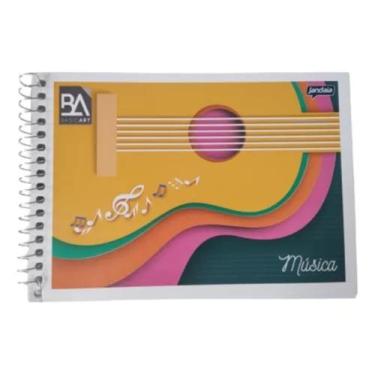 Imagem de 1 Caderno De Música Jandaia 1/4 Capa Flexível Espiral 40folhas
