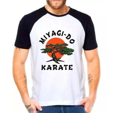 Imagem de Camiseta Masculina Raglan Branca Cobra Kai 03 - loja dinka, m