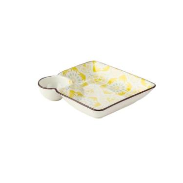 Imagem de Prato de cerâmica simples e personalizado, prato quadrado doméstico com prato de bolinho de massa - prato de bolinho de massa - Golden Autumn Story