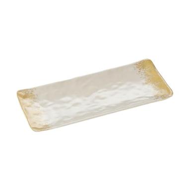 Imagem de Prato retangular de restaurante de churrasco, prato de acompanhamento de restaurante de porcelana imitação-8021