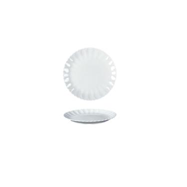 Imagem de Prato de osso de disco branco de porcelana sintética, prato de arroz refogado fast food-3406; prato de crisântemo de 15 cm - branco