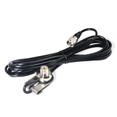 Imagem de TWAYRDIO SO239 Suporte de antena, adaptador de lábio para antena móvel, suporte SO-239 com cabo coaxial RG58 de 4 metros, conector PL-259 para veículo carro, SUV, rádio bidirecional amador CB