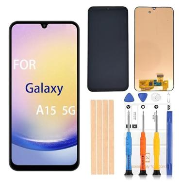 Imagem de Pishzeo Digitalizador LCD super amolado OEM de 6,5 polegadas para Samsung Galaxy A15 substituição de tela A15 4G / 5G A156u /U1/ vl/A LCD Touch Display, conjunto de digitalizador Full HD (SM-A15 4G/5G