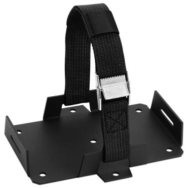 Imagem de Wyckoff Bandeja de bateria pequena para baterias 12V-6V / 6AH 7AH 8AH 9AH 12AH 15AH e mais, suporte de bateria com alça de retenção ajustável compatível com barcos, caiaques, motocicletas, ATVs,