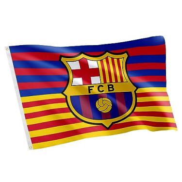 Imagem de Desert Cactus Bandeira do FC Barcelona Barça Futebol Futbol Futebol 100% Poliéster Interior Exterior 0,9 x 1,5 m Baner (Bandeira B)